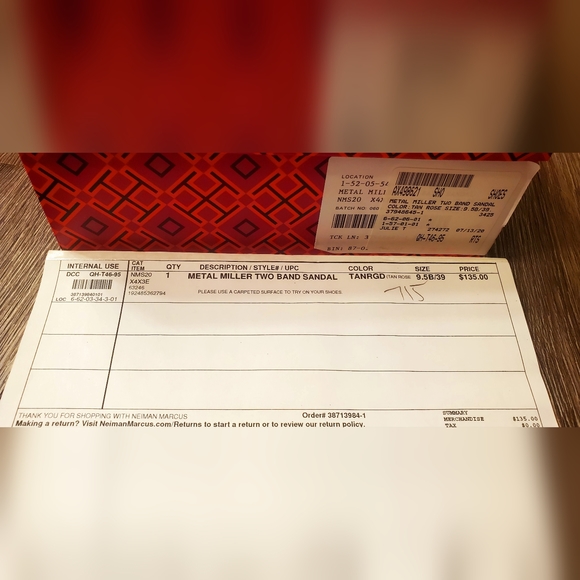 ❤ Tory Burch Metal Miller sandals size 9.5 Brand New! In box! Tried on once! 😍 - Picture 10 of 11